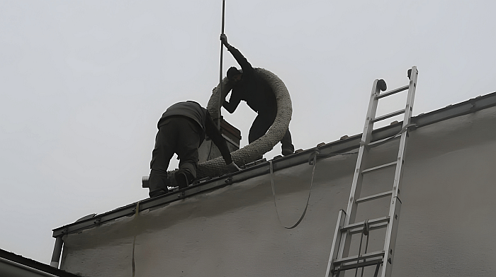 rénovation conduit fumée par tubage flexible
